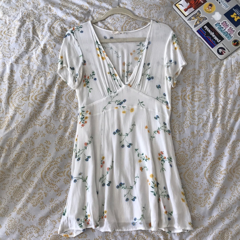 White floral summer dress